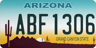 AZ license plate ABF1306