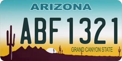 AZ license plate ABF1321