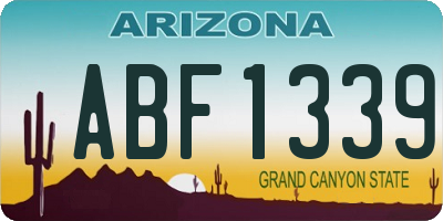 AZ license plate ABF1339