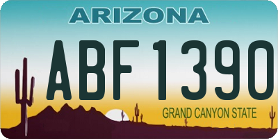 AZ license plate ABF1390