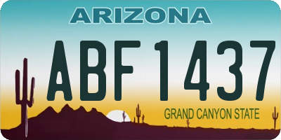 AZ license plate ABF1437