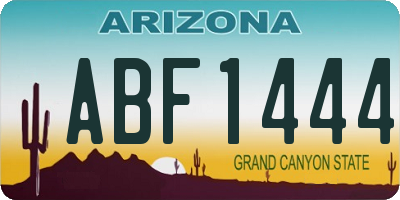 AZ license plate ABF1444