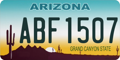 AZ license plate ABF1507