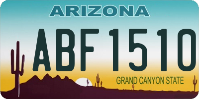 AZ license plate ABF1510