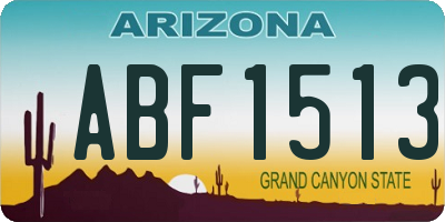AZ license plate ABF1513