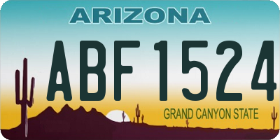 AZ license plate ABF1524