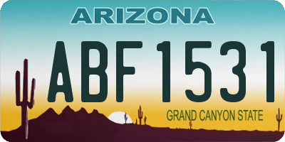 AZ license plate ABF1531