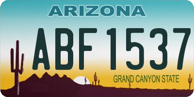 AZ license plate ABF1537