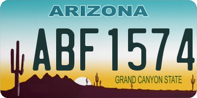 AZ license plate ABF1574
