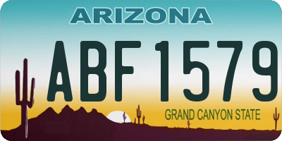 AZ license plate ABF1579
