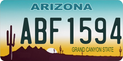AZ license plate ABF1594