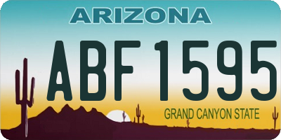 AZ license plate ABF1595