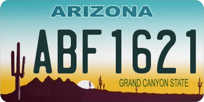 AZ license plate ABF1621