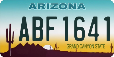 AZ license plate ABF1641