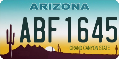 AZ license plate ABF1645