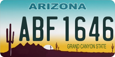 AZ license plate ABF1646