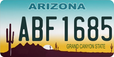 AZ license plate ABF1685