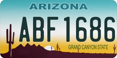 AZ license plate ABF1686