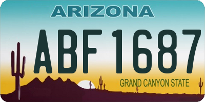 AZ license plate ABF1687