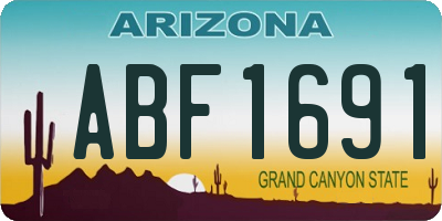 AZ license plate ABF1691