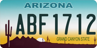 AZ license plate ABF1712