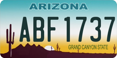AZ license plate ABF1737
