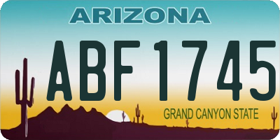 AZ license plate ABF1745