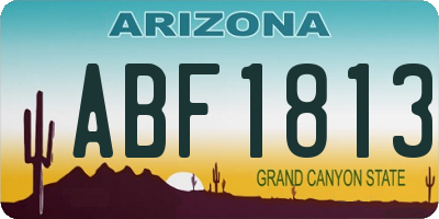 AZ license plate ABF1813