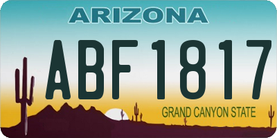 AZ license plate ABF1817