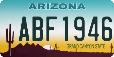 AZ license plate ABF1946