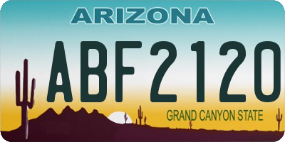 AZ license plate ABF2120