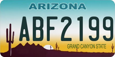 AZ license plate ABF2199