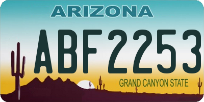 AZ license plate ABF2253