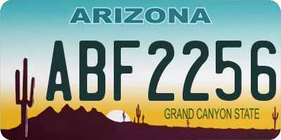 AZ license plate ABF2256
