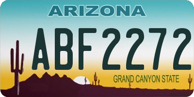 AZ license plate ABF2272