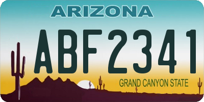 AZ license plate ABF2341
