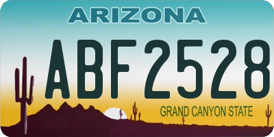 AZ license plate ABF2528