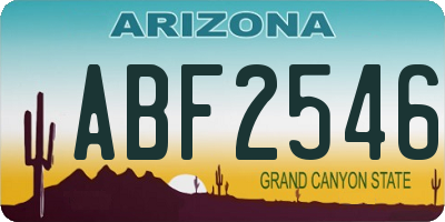 AZ license plate ABF2546