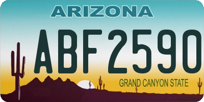 AZ license plate ABF2590