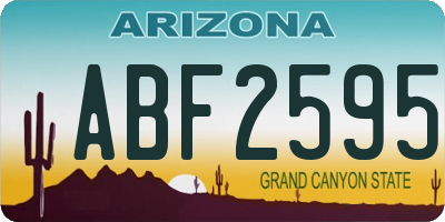 AZ license plate ABF2595