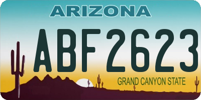 AZ license plate ABF2623