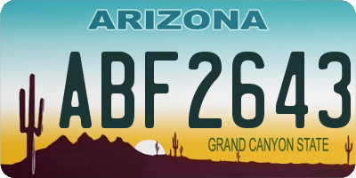 AZ license plate ABF2643