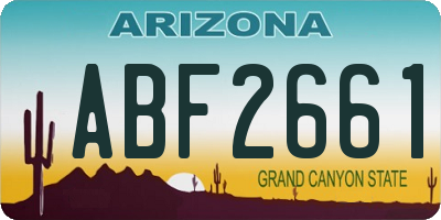 AZ license plate ABF2661