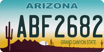 AZ license plate ABF2682