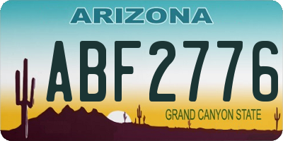 AZ license plate ABF2776