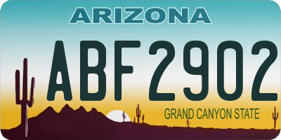 AZ license plate ABF2902