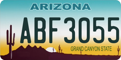 AZ license plate ABF3055