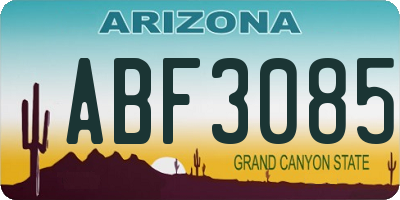 AZ license plate ABF3085