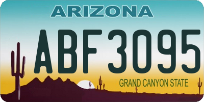 AZ license plate ABF3095