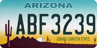 AZ license plate ABF3239